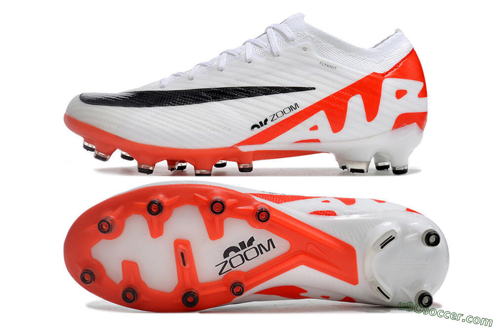 Nike Air Zoom Mercurial Vapor 15 Elite AG Artificial Grass Soccer Cleats - White/Black/Red 0