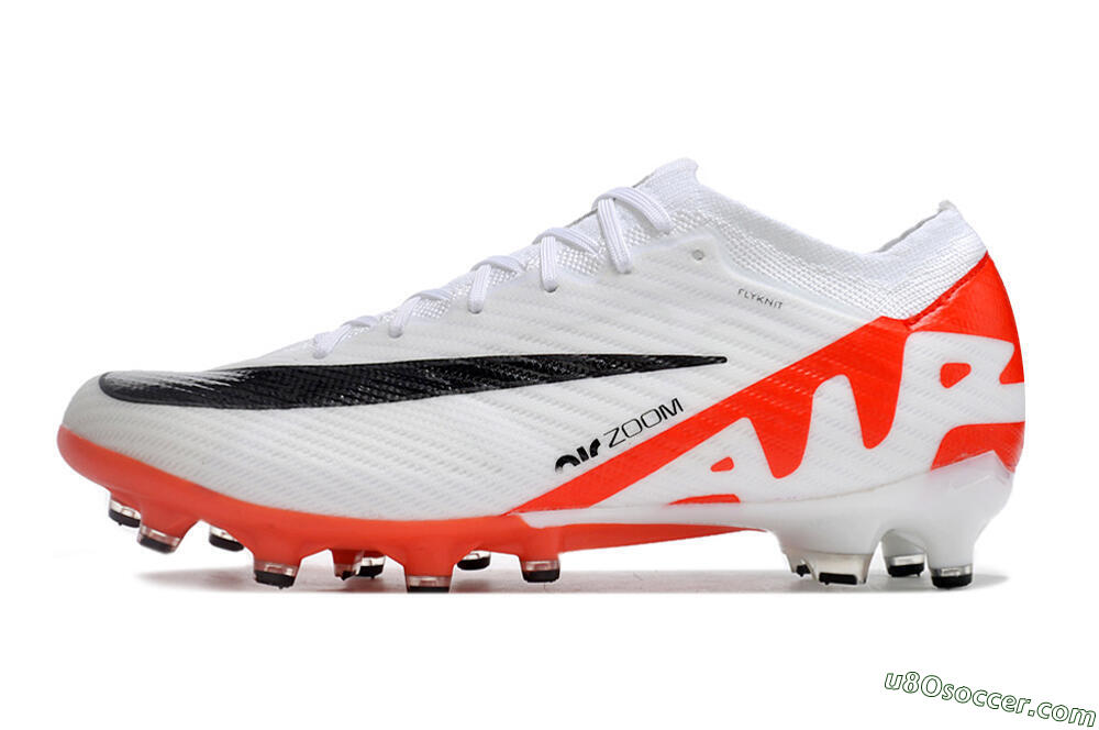 Nike Air Zoom Mercurial Vapor 15 Elite AG Artificial Grass Soccer Cleats - White/Black/Red 2