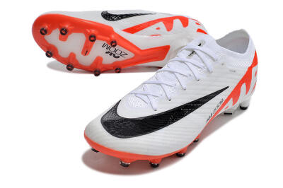Nike Air Zoom Mercurial Vapor 15 Elite AG Artificial Grass Soccer Cleats - White/Black/Red