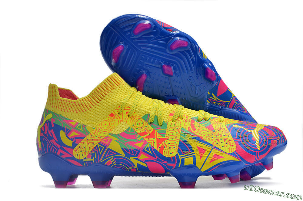 Puma Future Ultimate FG Firm Ground Soccer Cleats - Yellow/Rainbow 1