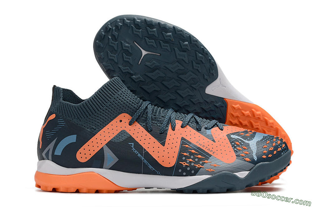 Puma Future Ultimate TF Artificial Turf Soccer Shoes - Blue/Orange 1