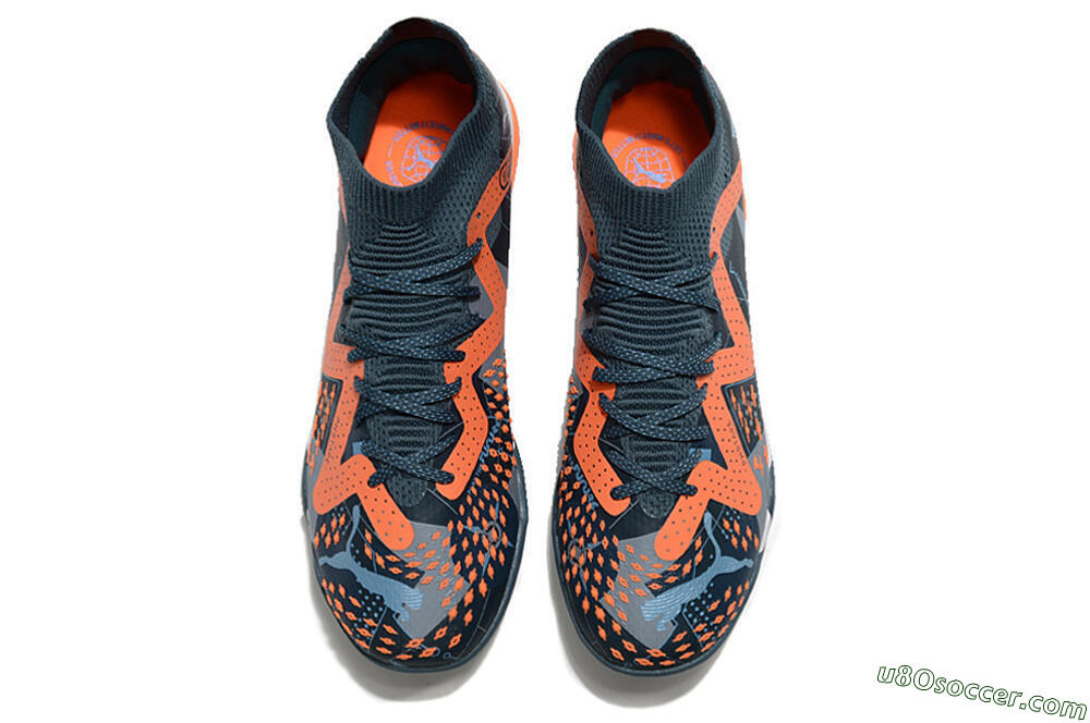 Puma Future Ultimate TF Artificial Turf Soccer Shoes - Blue/Orange 4