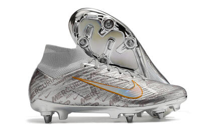 Nike Air Zoom Mercurial Superfly 9 Elite SG Soft Ground Soccer Cleats - Silver/Gold