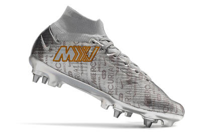 Nike Air Zoom Mercurial Superfly 9 Elite SG Soft Ground Soccer Cleats - Silver/Gold