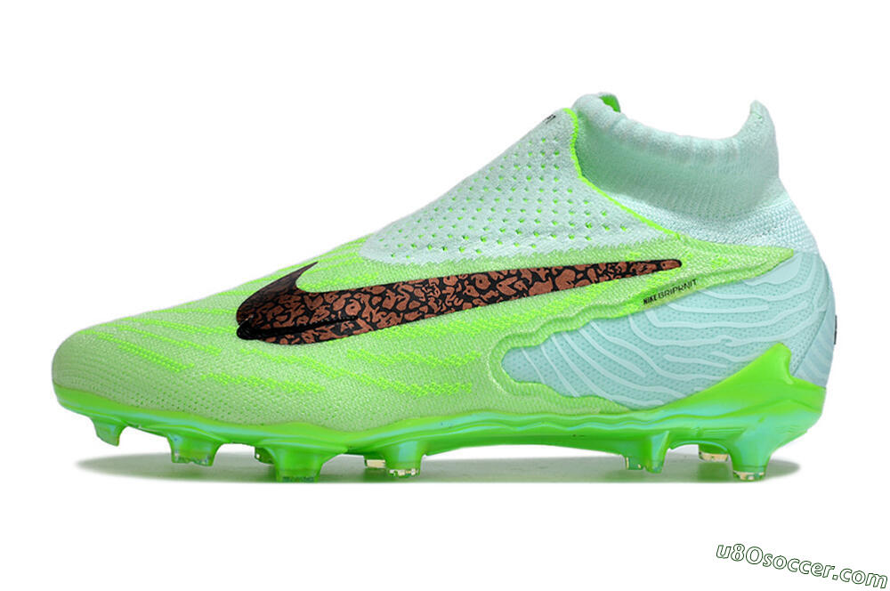 Nike Phantom GX Elite FG Firm Ground Soccer Cleats - Green/Brown/Black 2
