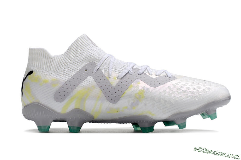 Puma Future Ultimate FG Firm Ground Soccer Cleats - White/Black 4