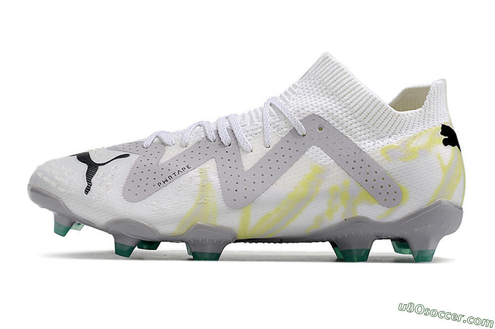 Puma Future Ultimate FG Firm Ground Soccer Cleats - White/Black 2