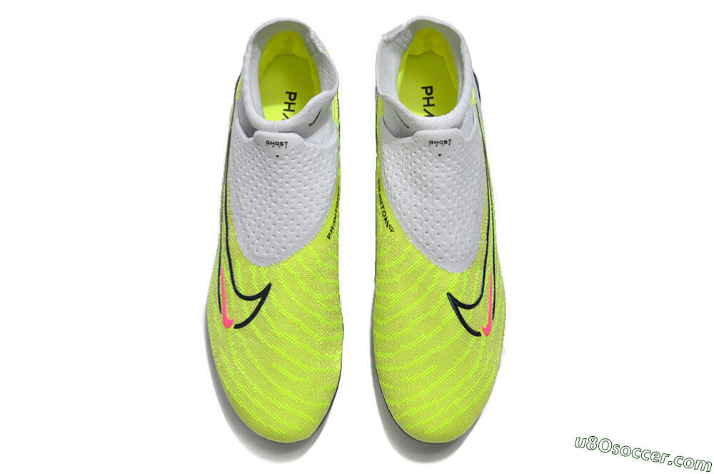 Nike Phantom GX Elite FG Firm Ground Soccer Cleats - Grey/Green/Pink 5