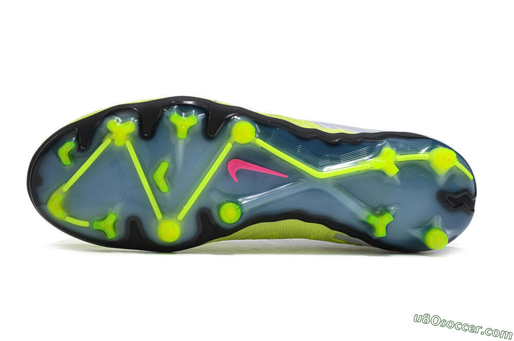 Nike Phantom GX Elite FG Firm Ground Soccer Cleats - Grey/Green/Pink 7