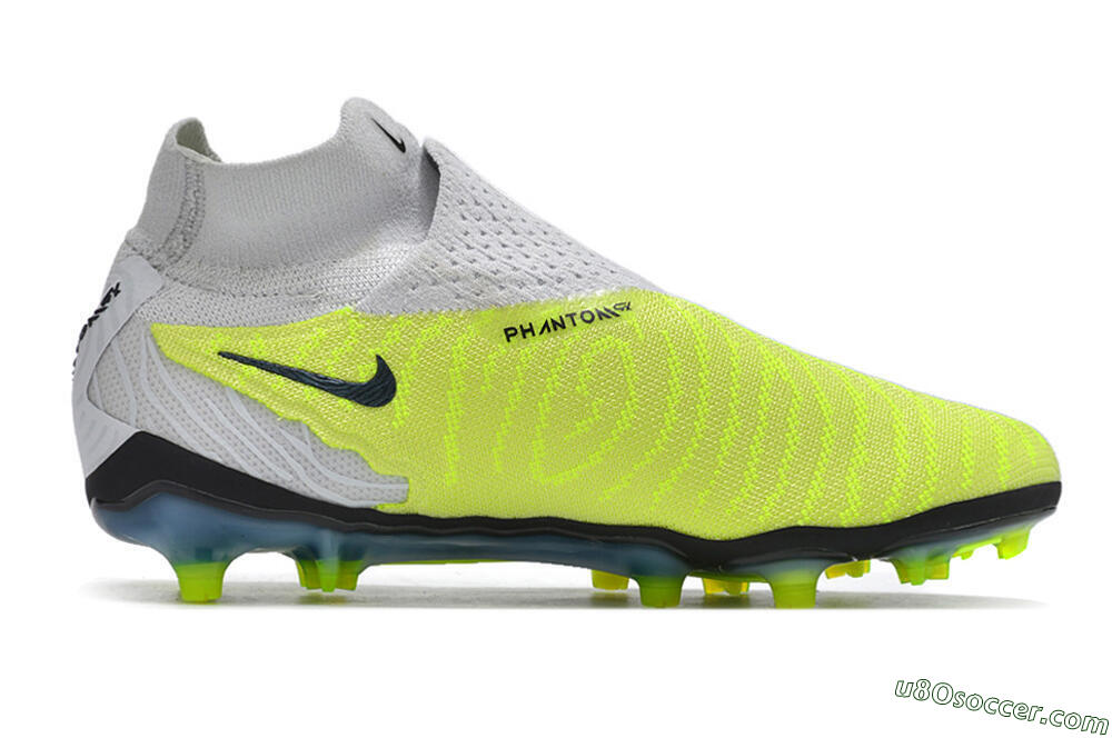 Nike Phantom GX Elite FG Firm Ground Soccer Cleats - Grey/Green/Pink 4