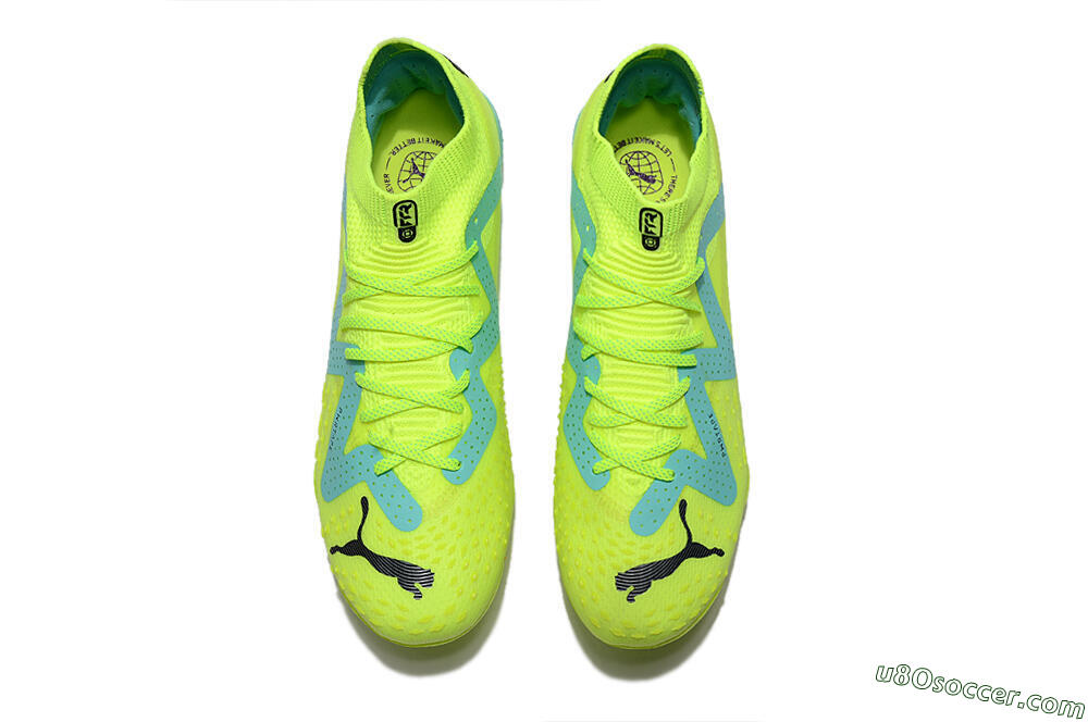 Puma Future Ultimate FG Firm Ground Soccer Cleats - Green/Blue/Black 5