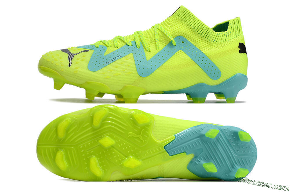 Puma Future Ultimate FG Firm Ground Soccer Cleats - Green/Blue/Black 0