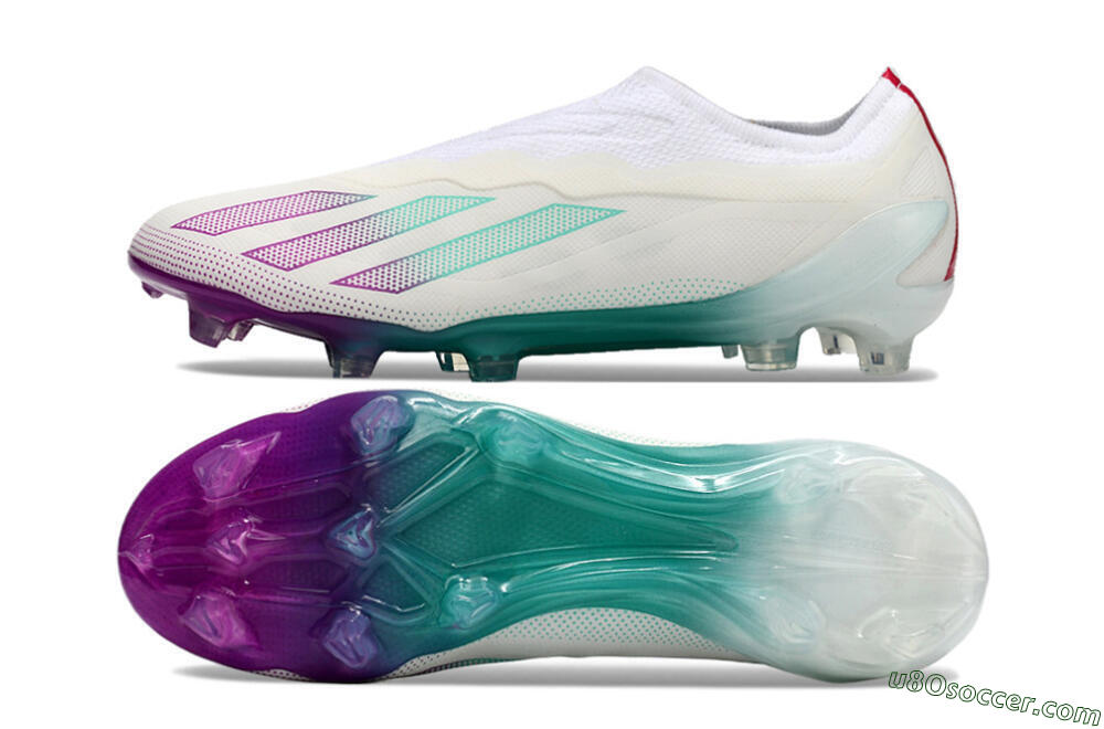 Adidas X 24 Crazyfast+ FG Firm Ground Soccer Cleats - White/Pink/Green 0