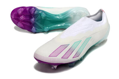 Adidas X 24 Crazyfast+ FG Firm Ground Soccer Cleats - White/Pink/Green