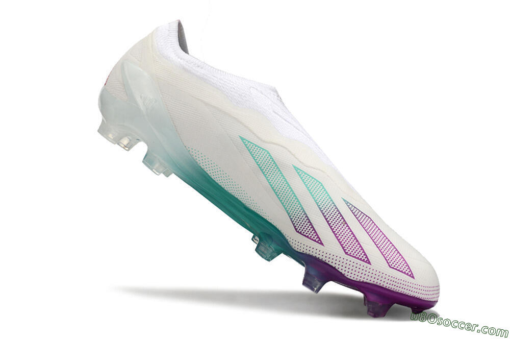 Adidas X 24 Crazyfast+ FG Firm Ground Soccer Cleats - White/Pink/Green 4