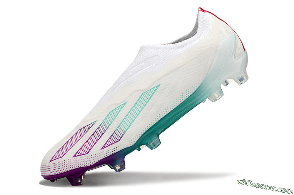 Adidas X 24 Crazyfast+ FG Firm Ground Soccer Cleats - White/Pink/Green 5