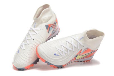 Nike Phantom Luna 2 Elite TF Artificial Turf Soccer Shoes - White/Pink/Yellow