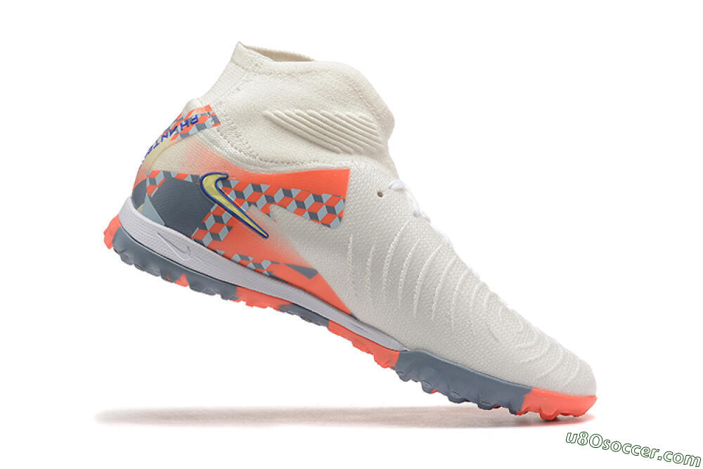 Nike Phantom Luna 2 Elite TF Artificial Turf Soccer Shoes - White/Pink/Yellow 7