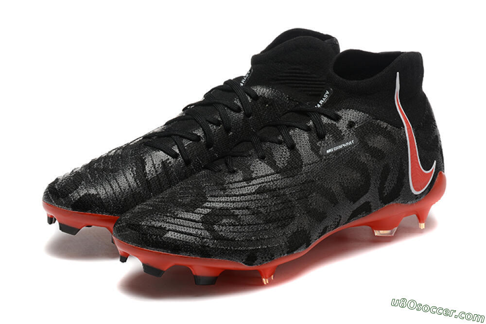 Nike Phantom Luna Elite UN FG Firm Ground Soccer Cleats - Black/White/Red 5