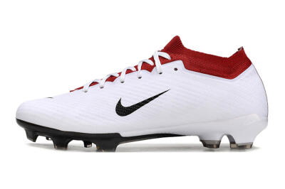 Nike Air Zoom Mercurial Vapor 15 Elite FG Firm Ground Soccer Cleats - White/Black/Red