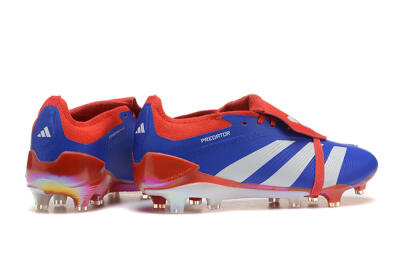 Adidas Predator Elite Foldover Tongue FG Firm Ground Soccer Cleats - Blue/White/Red