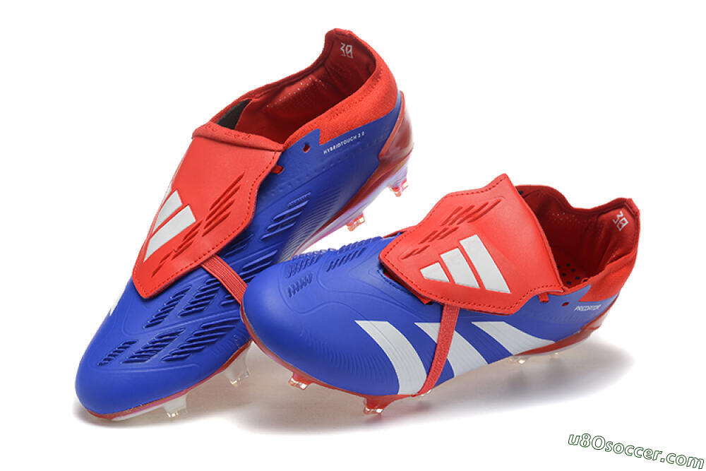 Adidas Predator Elite Foldover Tongue FG Firm Ground Soccer Cleats - Blue/White/Red 7