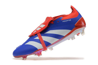 Adidas Predator Elite Foldover Tongue FG Firm Ground Soccer Cleats - Blue/White/Red