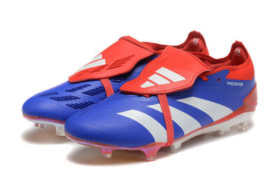 Adidas Predator Elite Foldover Tongue FG Firm Ground Soccer Cleats - Blue/White/Red