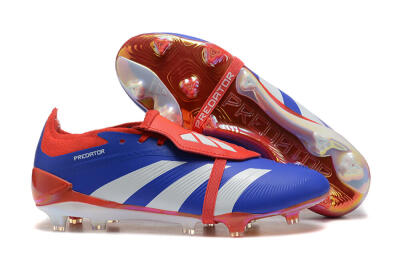 Adidas Predator Elite Foldover Tongue FG Firm Ground Soccer Cleats - Blue/White/Red