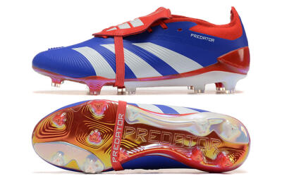 Adidas Predator Elite Foldover Tongue FG Firm Ground Soccer Cleats - Blue/White/Red