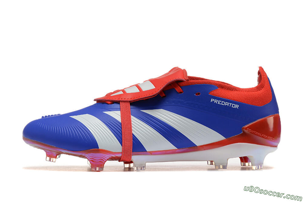 Adidas Predator Elite Foldover Tongue FG Firm Ground Soccer Cleats - Blue/White/Red 2