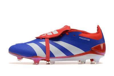 Adidas Predator Elite Foldover Tongue FG Firm Ground Soccer Cleats - Blue/White/Red