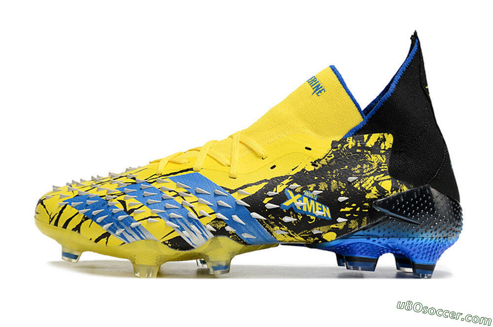 Adidas Predator Freak.1 Marvel FG Firm Ground Soccer Cleats - Yellow/Blue/Black 2