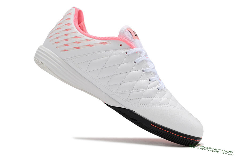 Nike Lunar Gato 2 IC Indoor & Futsal Soccer Shoes - White/Pink/Black 5
