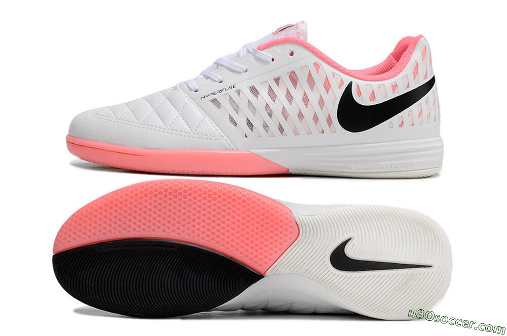 Nike Lunar Gato 2 IC Indoor & Futsal Soccer Shoes - White/Pink/Black 0