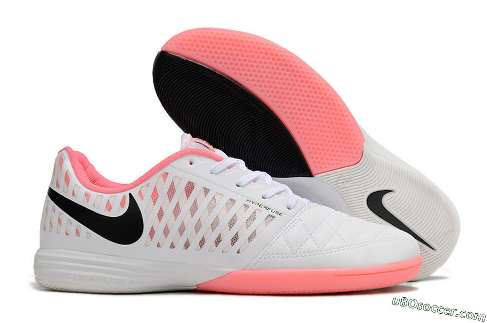 Nike Lunar Gato 2 IC Indoor & Futsal Soccer Shoes - White/Pink/Black 1
