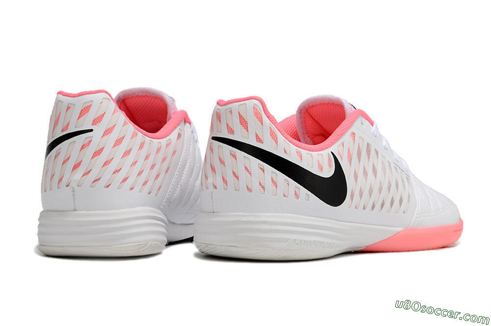 Nike Lunar Gato 2 IC Indoor & Futsal Soccer Shoes - White/Pink/Black 6