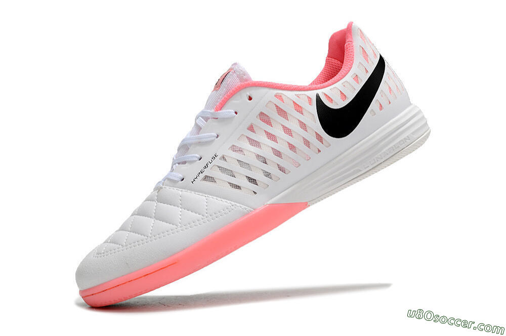 Nike Lunar Gato 2 IC Indoor & Futsal Soccer Shoes - White/Pink/Black 4