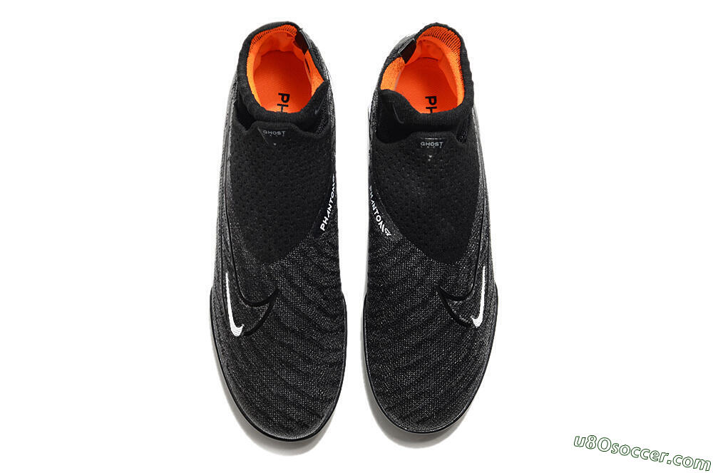 Nike Phantom GX Elite DF Black Pack TF Artificial Turf Soccer Shoes - Black/White/Orange 5