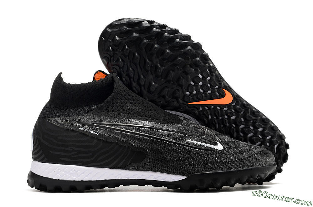 Nike Phantom GX Elite DF Black Pack TF Artificial Turf Soccer Shoes - Black/White/Orange 1