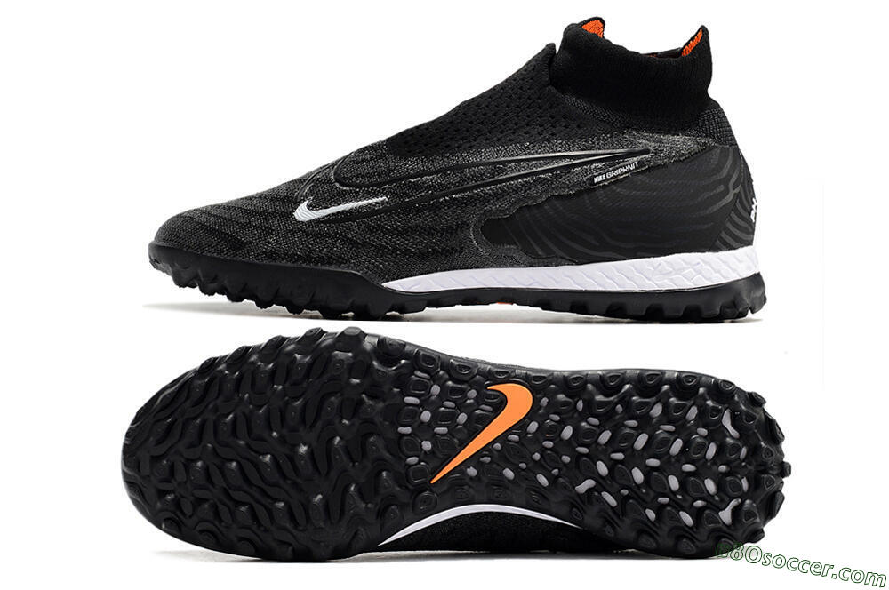 Nike Phantom GX Elite DF Black Pack TF Artificial Turf Soccer Shoes - Black/White/Orange 0