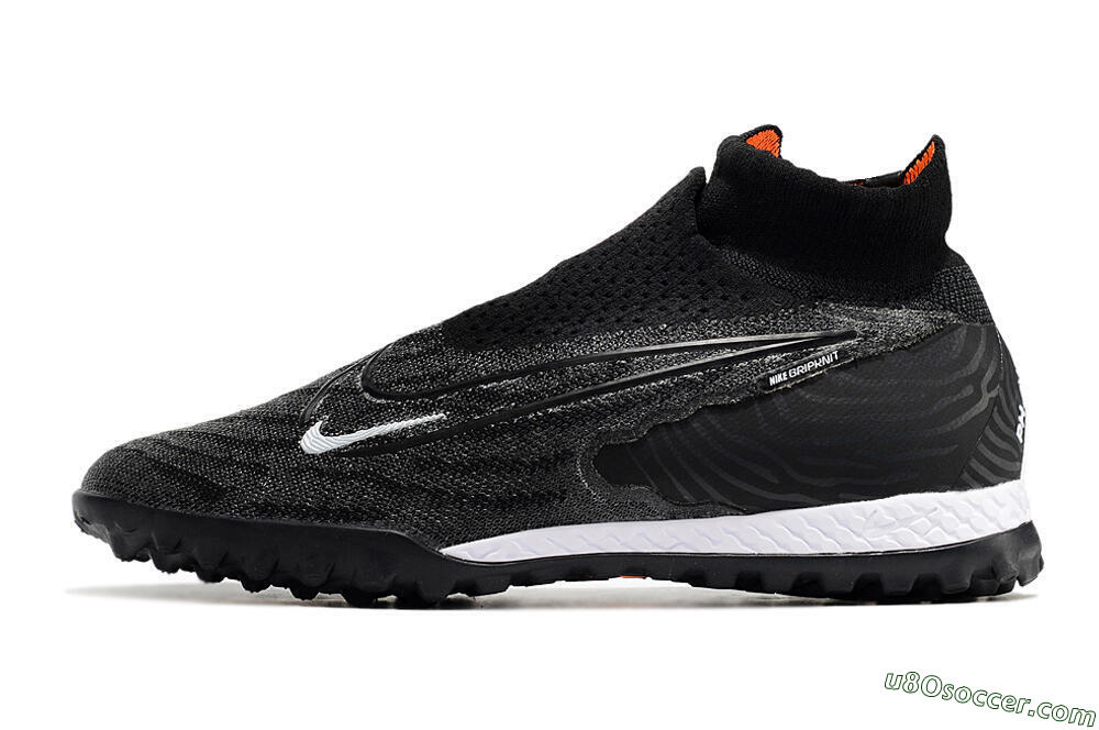 Nike Phantom GX Elite DF Black Pack TF Artificial Turf Soccer Shoes - Black/White/Orange 2