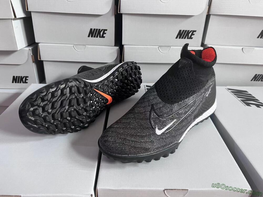 Nike Phantom GX Elite DF Black Pack TF Artificial Turf Soccer Shoes - Black/White/Orange