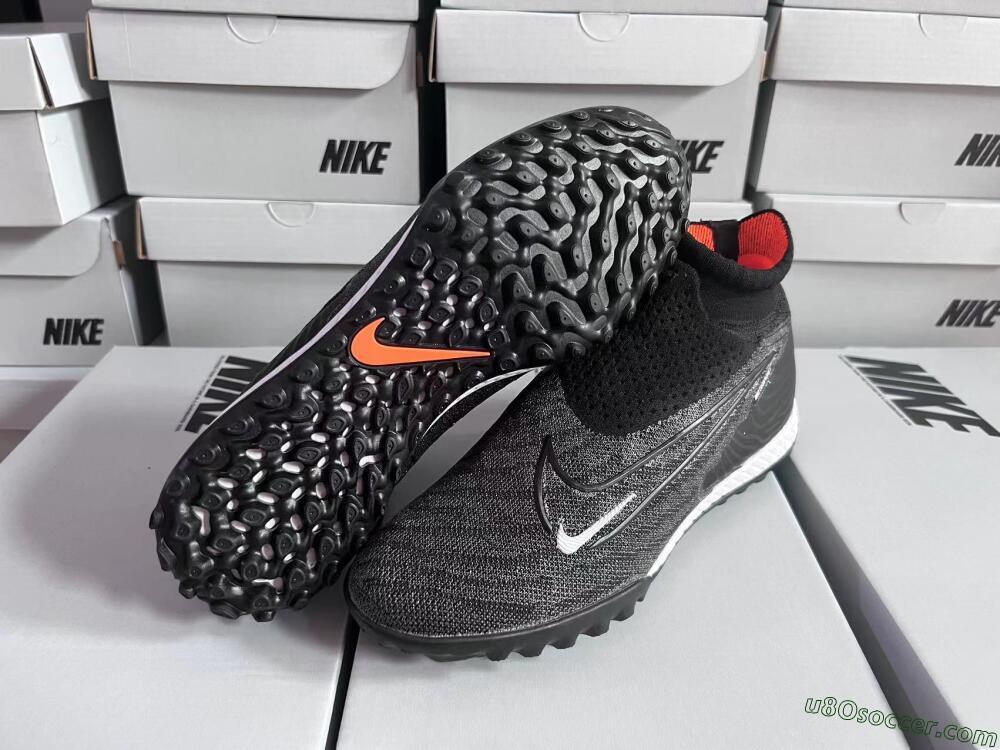 Nike Phantom GX Elite DF Black Pack TF Artificial Turf Soccer Shoes - Black/White/Orange