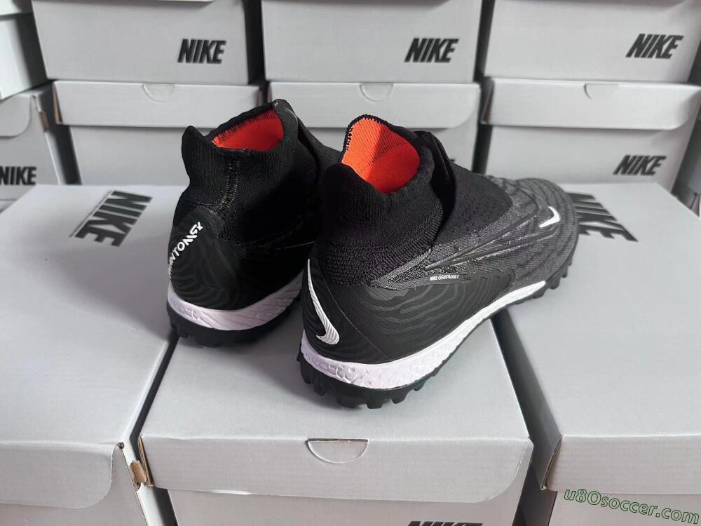 Nike Phantom GX Elite DF Black Pack TF Artificial Turf Soccer Shoes - Black/White/Orange