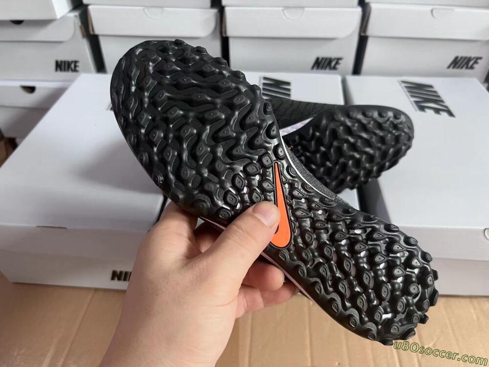 Nike Phantom GX Elite DF Black Pack TF Artificial Turf Soccer Shoes - Black/White/Orange