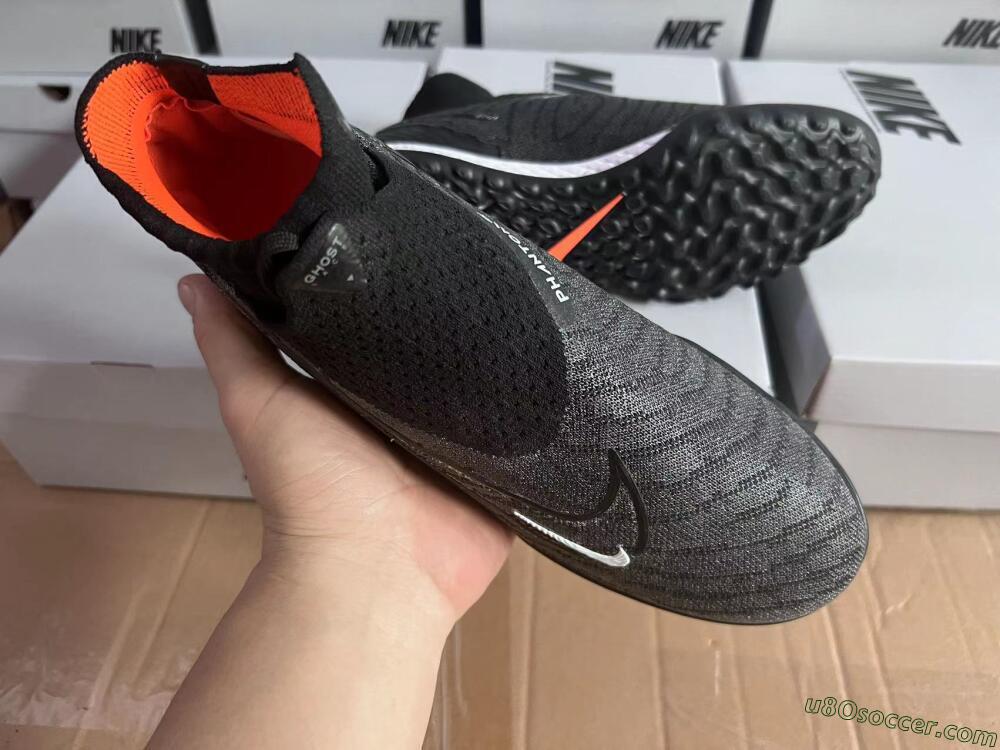 Nike Phantom GX Elite DF Black Pack TF Artificial Turf Soccer Shoes - Black/White/Orange
