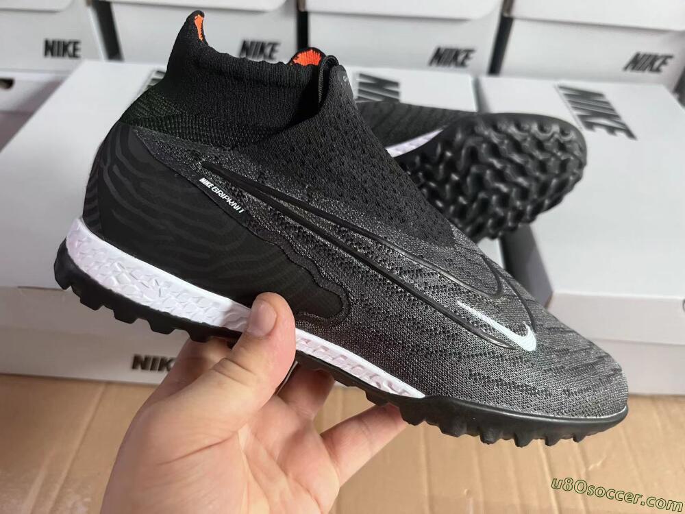 Nike Phantom GX Elite DF Black Pack TF Artificial Turf Soccer Shoes - Black/White/Orange