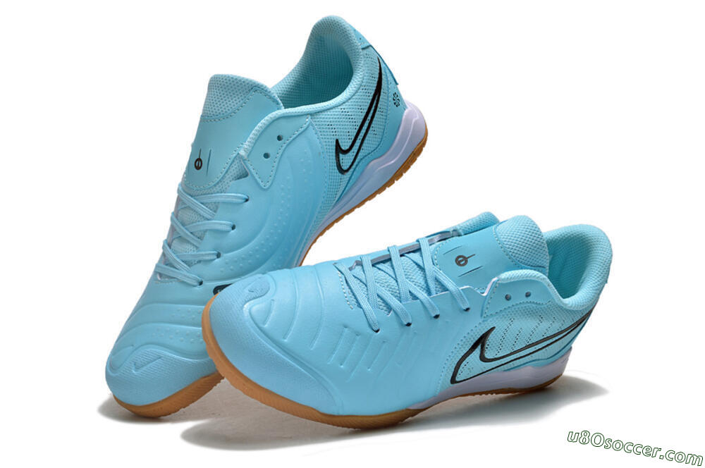 Nike Tiempo Legend 10 IC Indoor & Futsal Soccer Shoes - Blue/Black/White/Brown 3