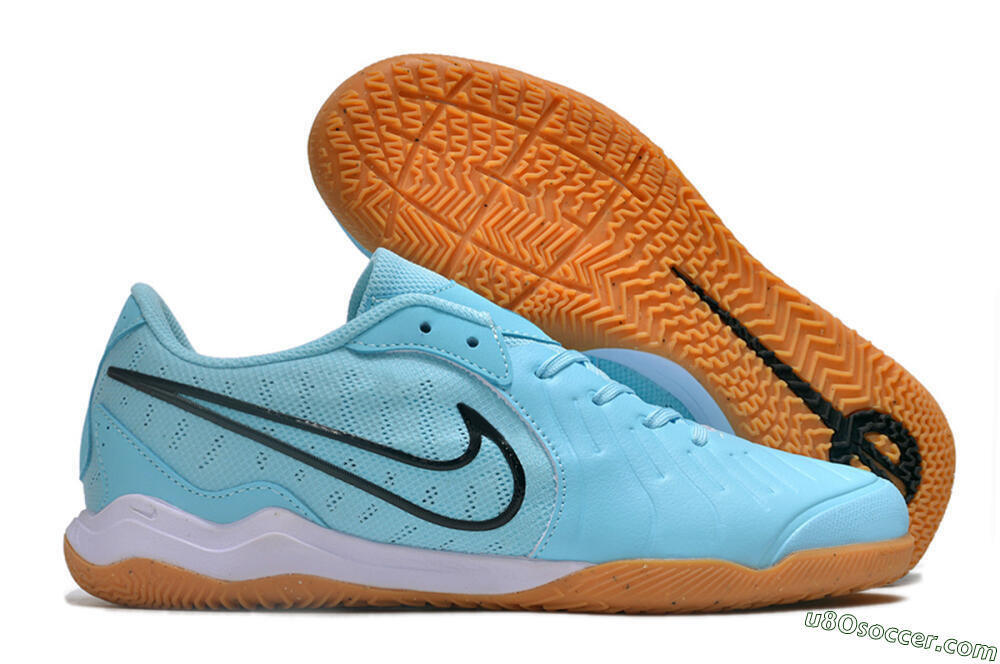 Nike Tiempo Legend 10 IC Indoor & Futsal Soccer Shoes - Blue/Black/White/Brown 1